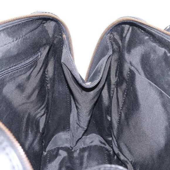 CHANEL Wild stitch Hand Bag Lamb Skin Black CC Auth BA8410 - Picture 10 of 16